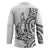New Zealand Hammerhead Shark Hockey Jersey Maori Haehae Mangopare White - Polynesian Pride