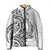 New Zealand Hammerhead Shark Padded Jacket Maori Haehae Mangopare White - Polynesian Pride