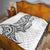New Zealand Hammerhead Shark Quilt Maori Haehae Mangopare White - Polynesian Pride