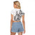 New Zealand Hammerhead Shark Raglan Cropped T Shirt Maori Haehae Mangopare White - Polynesian Pride