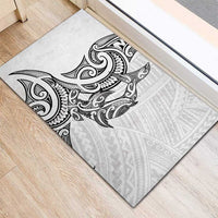New Zealand Hammerhead Shark Rubber Doormat Maori Haehae Mangopare White - Polynesian Pride