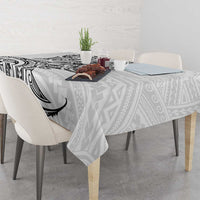 New Zealand Hammerhead Shark Tablecloth Maori Haehae Mangopare White - Polynesian Pride