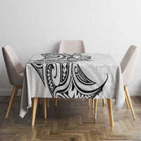 New Zealand Hammerhead Shark Tablecloth Maori Haehae Mangopare White - Polynesian Pride