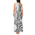 New Zealand Hammerhead Shark Tank Maxi Dress Maori Haehae Mangopare White - Polynesian Pride