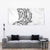 New Zealand Hammerhead Shark Tapestry Maori Haehae Mangopare White - Polynesian Pride