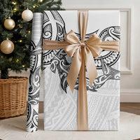 New Zealand Hammerhead Shark Wrapping Paper Maori Haehae Mangopare White - Polynesian Pride