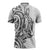 New Zealand Hammerhead Shark Zipper Polo Shirt Maori Haehae Mangopare White - Polynesian Pride