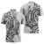 New Zealand Hammerhead Shark Zipper Polo Shirt Maori Haehae Mangopare White - Polynesian Pride