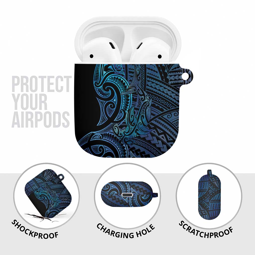 New Zealand Hammerhead Shark AirPods Case Maori Haehae Mangopare Galaxy - Polynesian Pride