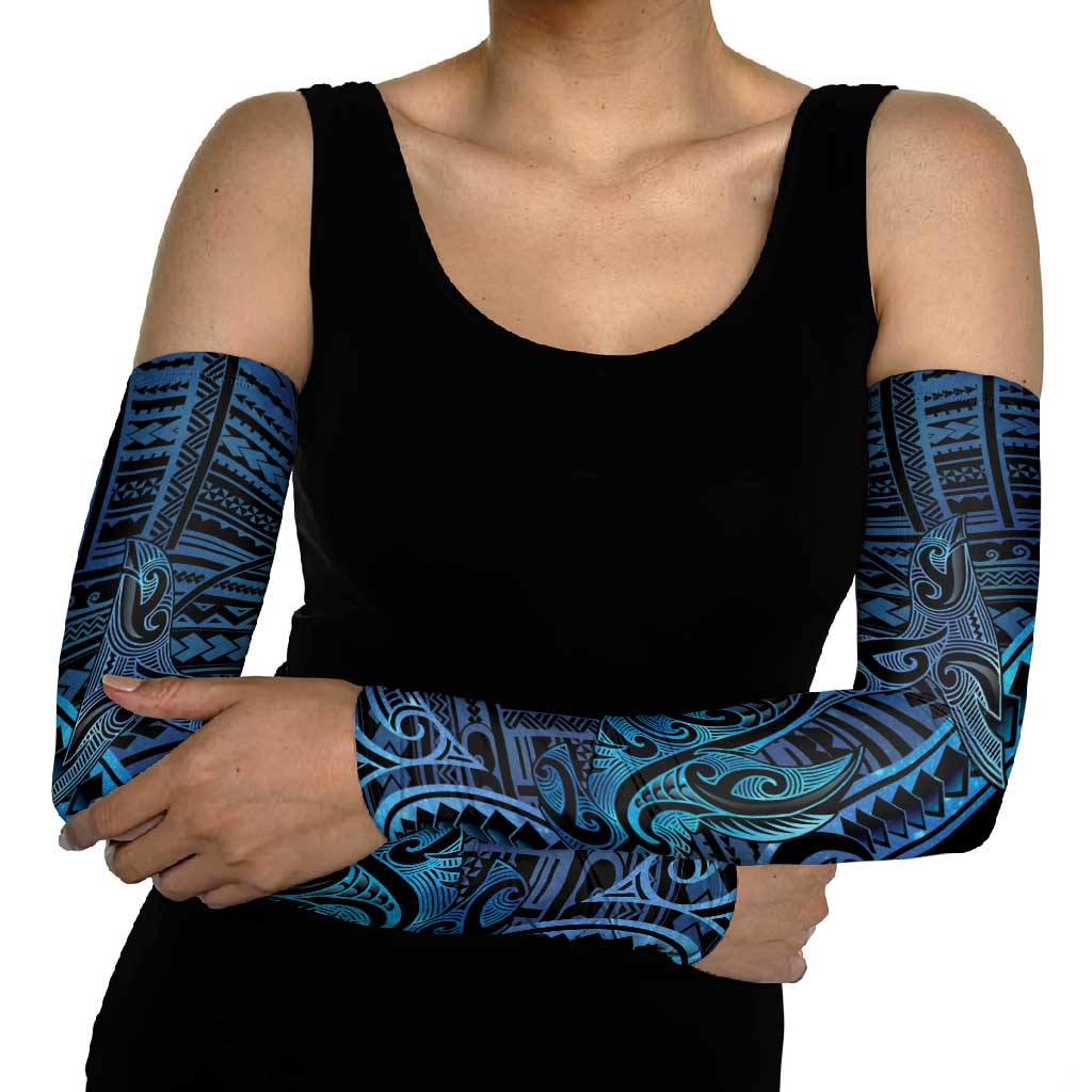 New Zealand Hammerhead Shark Arm Sleeves Maori Haehae Mangopare Galaxy - Polynesian Pride