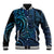 New Zealand Hammerhead Shark Baseball Jacket Maori Haehae Mangopare Galaxy - Polynesian Pride