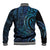 New Zealand Hammerhead Shark Baseball Jacket Maori Haehae Mangopare Galaxy - Polynesian Pride