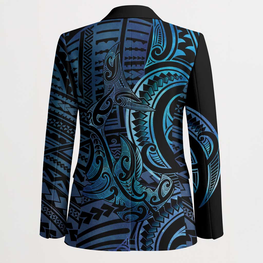 New Zealand Hammerhead Shark Blazer Maori Haehae Mangopare Galaxy - Polynesian Pride