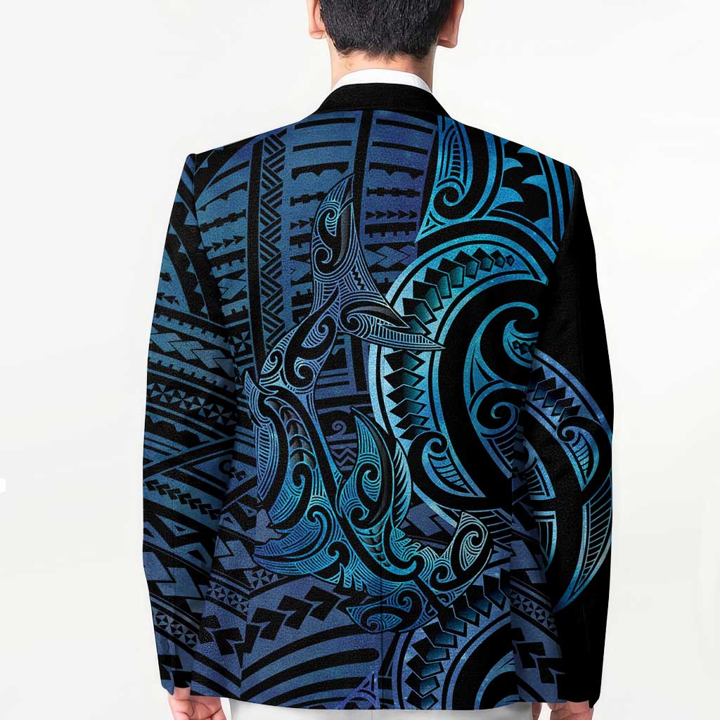 New Zealand Hammerhead Shark Blazer Maori Haehae Mangopare Galaxy - Polynesian Pride