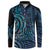 New Zealand Hammerhead Shark Button Sweatshirt Maori Haehae Mangopare Galaxy - Polynesian Pride