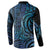 New Zealand Hammerhead Shark Button Sweatshirt Maori Haehae Mangopare Galaxy - Polynesian Pride