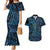 New Zealand Hammerhead Shark Couples Matching Mermaid Dress and Hawaiian Shirt Maori Haehae Mangopare Galaxy - Polynesian Pride