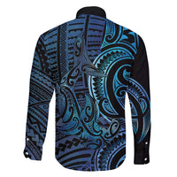 New Zealand Hammerhead Shark Family Matching Mermaid Dress and Hawaiian Shirt Maori Haehae Mangopare Galaxy - Polynesian Pride