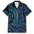New Zealand Hammerhead Shark Family Matching Off The Shoulder Long Sleeve Dress and Hawaiian Shirt Maori Haehae Mangopare Galaxy - Polynesian Pride