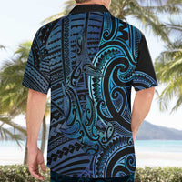 New Zealand Hammerhead Shark Hawaiian Shirt Maori Haehae Mangopare Galaxy - Polynesian Pride