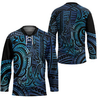 New Zealand Hammerhead Shark Hockey Jersey Maori Haehae Mangopare Galaxy - Polynesian Pride