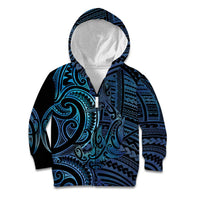 New Zealand Hammerhead Shark Kid Hoodie Maori Haehae Mangopare Galaxy - Polynesian Pride