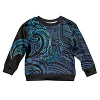 New Zealand Hammerhead Shark Kid Ugly Christmas Sweater Maori Haehae Mangopare Galaxy - Polynesian Pride