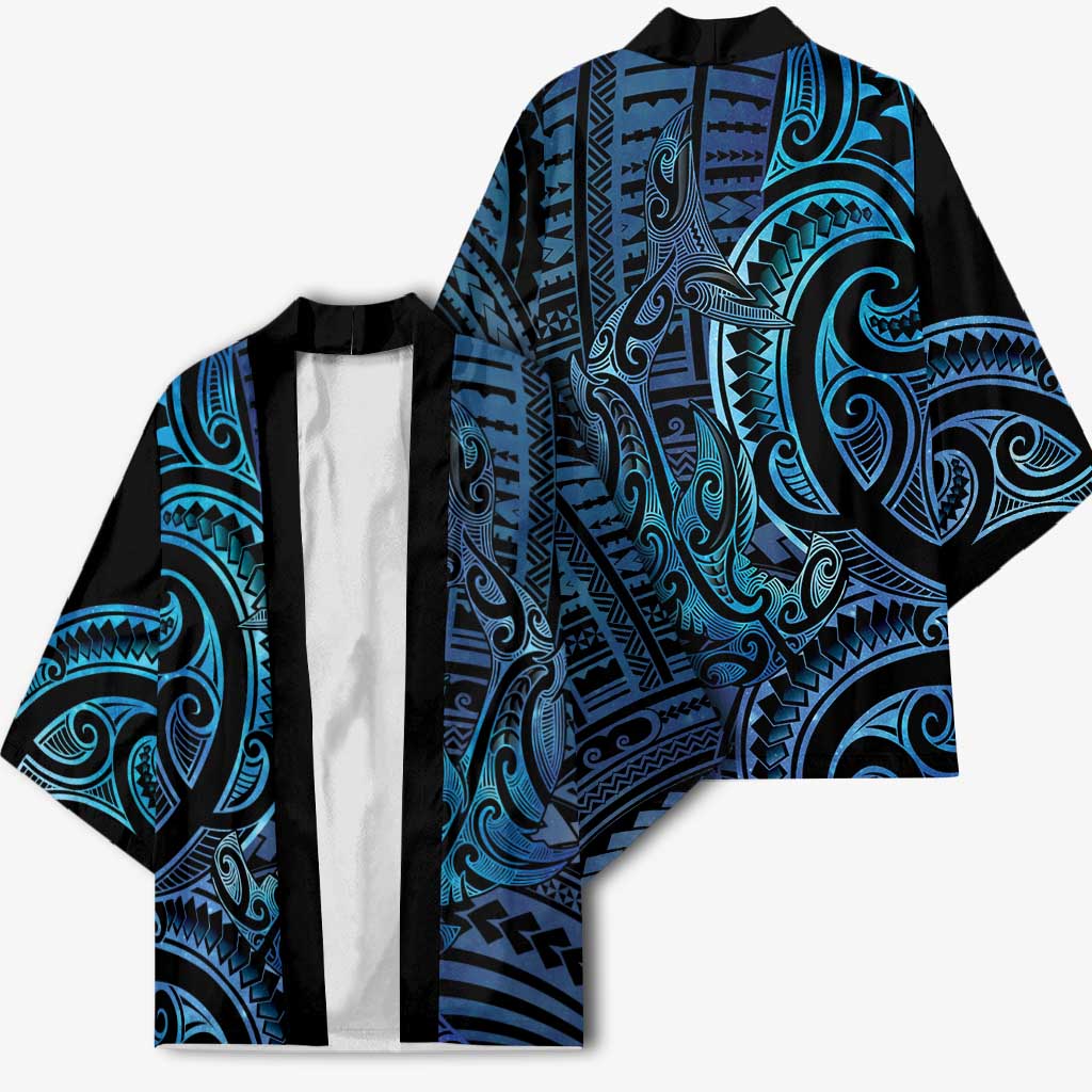 New Zealand Hammerhead Shark Kimono Maori Haehae Mangopare Galaxy - Polynesian Pride