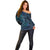 New Zealand Hammerhead Shark Off Shoulder Sweater Maori Haehae Mangopare Galaxy - Polynesian Pride