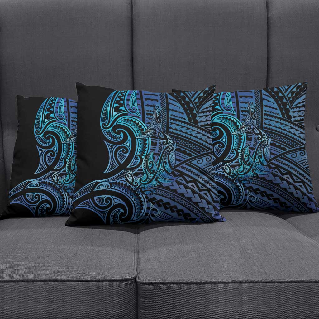 New Zealand Hammerhead Shark Pillow Cover Maori Haehae Mangopare Galaxy - Polynesian Pride