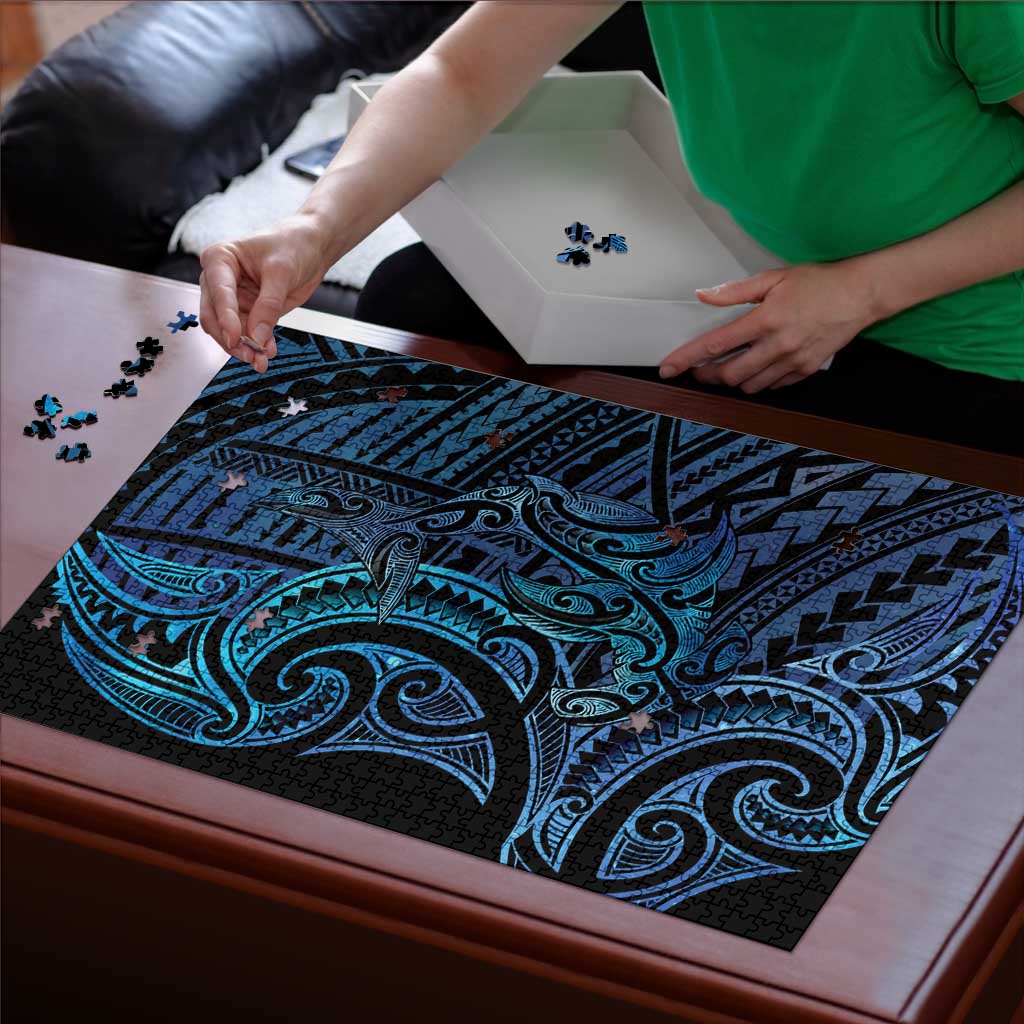New Zealand Hammerhead Shark Puzzle Maori Haehae Mangopare Galaxy - Polynesian Pride