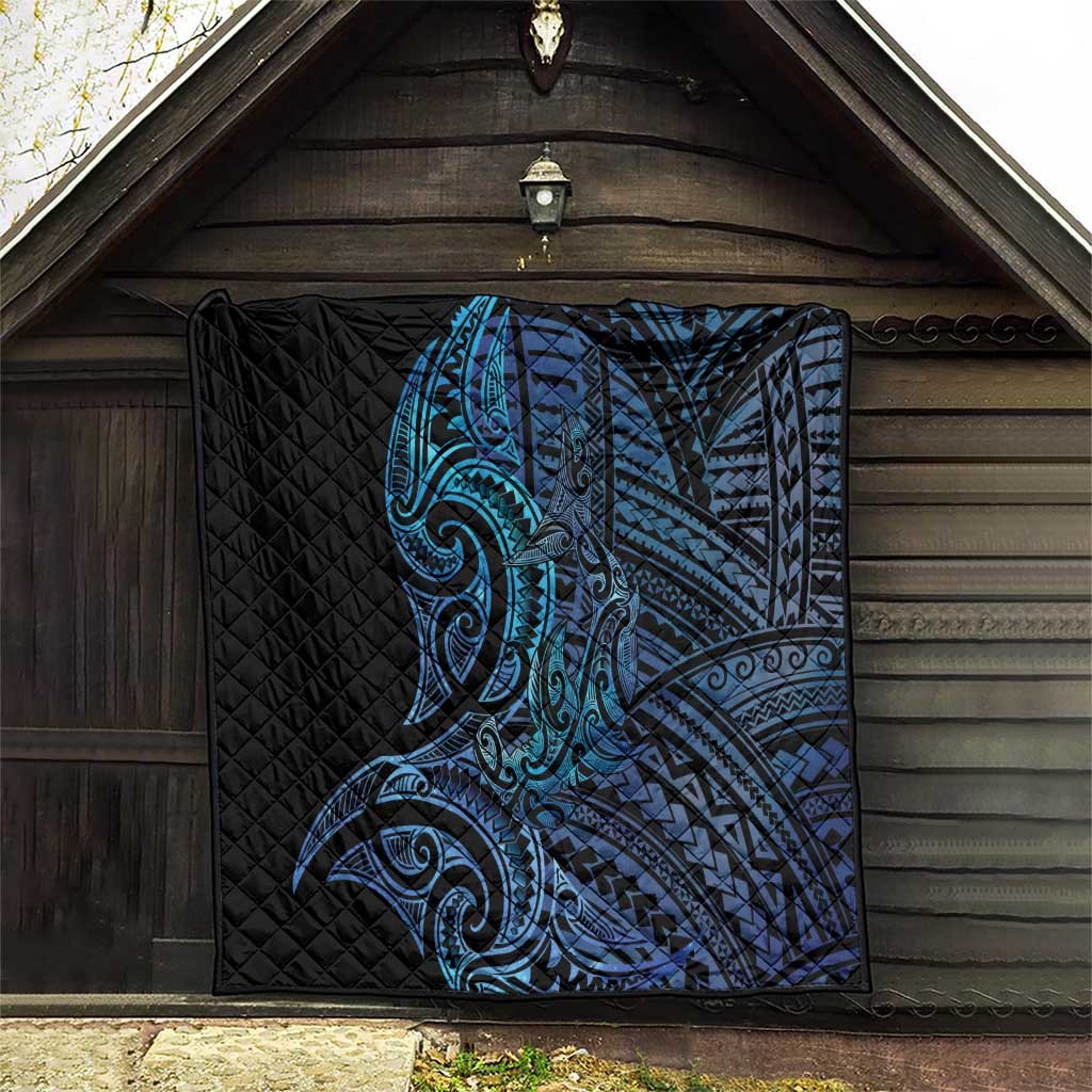 New Zealand Hammerhead Shark Quilt Maori Haehae Mangopare Galaxy - Polynesian Pride