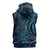 New Zealand Hammerhead Shark Sleeveless Hoodie Maori Haehae Mangopare Galaxy - Polynesian Pride