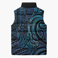 New Zealand Hammerhead Shark Sleeveless Puffer Jacket Maori Haehae Mangopare Galaxy - Polynesian Pride
