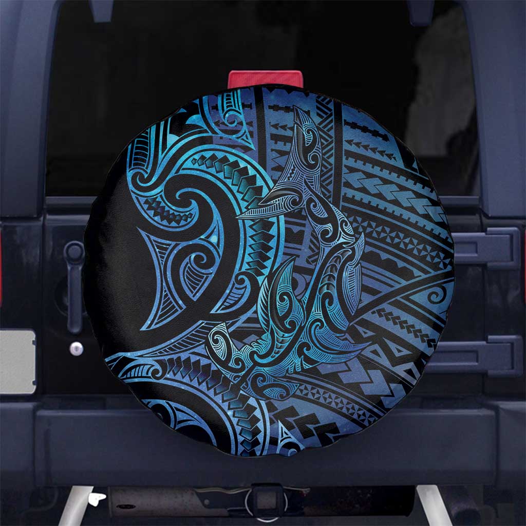 New Zealand Hammerhead Shark Spare Tire Cover Maori Haehae Mangopare Galaxy - Polynesian Pride