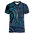 New Zealand Hammerhead Shark Women V-Neck T-Shirt Maori Haehae Mangopare Galaxy - Polynesian Pride