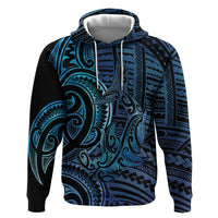 New Zealand Hammerhead Shark Zip Hoodie Maori Haehae Mangopare Galaxy - Polynesian Pride