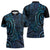 New Zealand Hammerhead Shark Zipper Polo Shirt Maori Haehae Mangopare Galaxy - Polynesian Pride