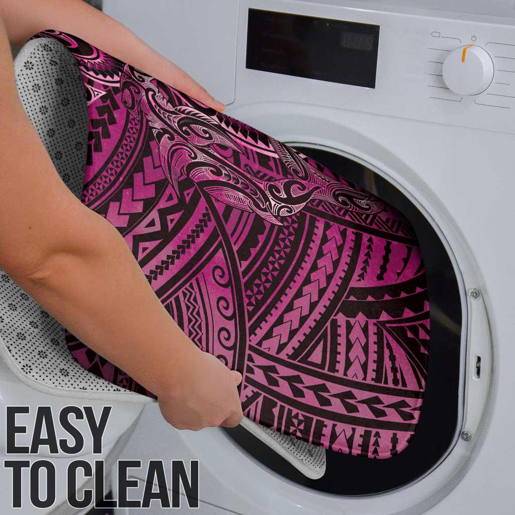 New Zealand Hammerhead Shark Bathroom Set Maori Haehae Mangopare Pink - Polynesian Pride