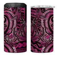 New Zealand Hammerhead Shark 4 in 1 Can Cooler Tumbler Maori Haehae Mangopare Pink - Polynesian Pride