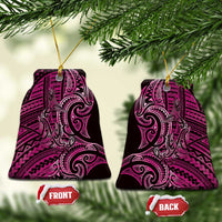 New Zealand Hammerhead Shark Ceramic Ornament Maori Haehae Mangopare Pink - Polynesian Pride