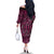 New Zealand Hammerhead Shark Family Matching Off The Shoulder Long Sleeve Dress and Hawaiian Shirt Maori Haehae Mangopare Pink - Polynesian Pride