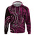 New Zealand Hammerhead Shark Hoodie Maori Haehae Mangopare Pink - Polynesian Pride