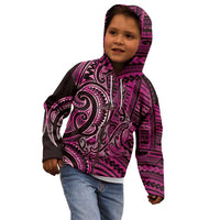New Zealand Hammerhead Shark Kid Hoodie Maori Haehae Mangopare Pink - Polynesian Pride