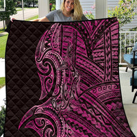 New Zealand Hammerhead Shark Quilt Maori Haehae Mangopare Pink - Polynesian Pride