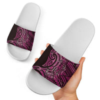 New Zealand Hammerhead Shark Slide Sandals Maori Haehae Mangopare Pink - Polynesian Pride