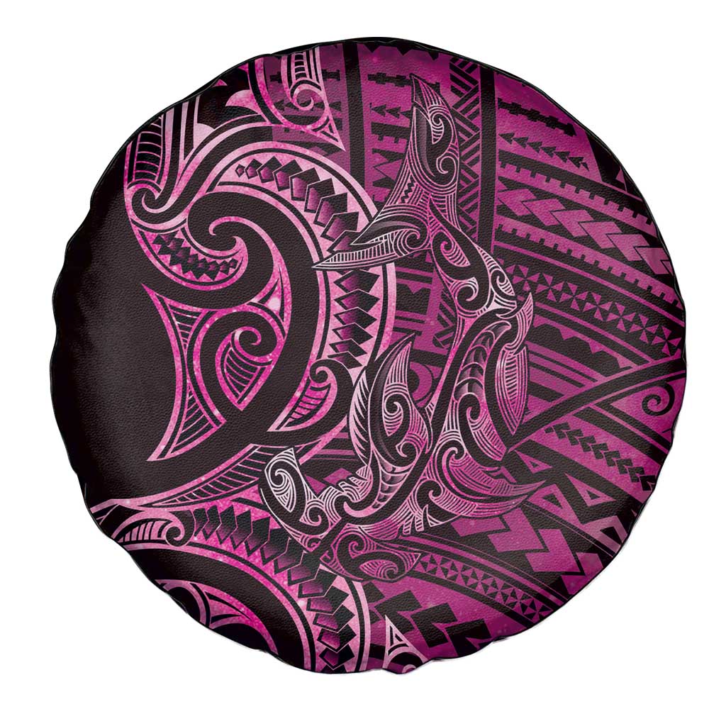 New Zealand Hammerhead Shark Spare Tire Cover Maori Haehae Mangopare Pink - Polynesian Pride