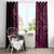 New Zealand Hammerhead Shark Window Curtain Maori Haehae Mangopare Pink - Polynesian Pride