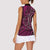 New Zealand Hammerhead Shark Women Sleeveless Polo Shirt Maori Haehae Mangopare Pink - Polynesian Pride