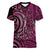 New Zealand Hammerhead Shark Women V-Neck T-Shirt Maori Haehae Mangopare Pink - Polynesian Pride